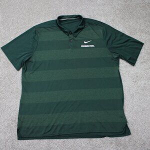 Nike Michigan State Polo Shirt Mens 2XL XXL Green Dri-Fit Spartans S/S Pullover